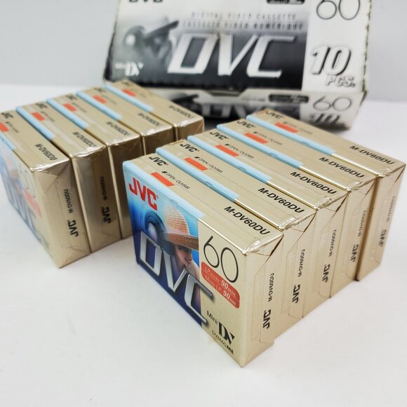 JVC MiniDV DVC Video Tapes 10 Pack 60 Minute Blank Cassettes NOS NIB - Picture 8 of 9